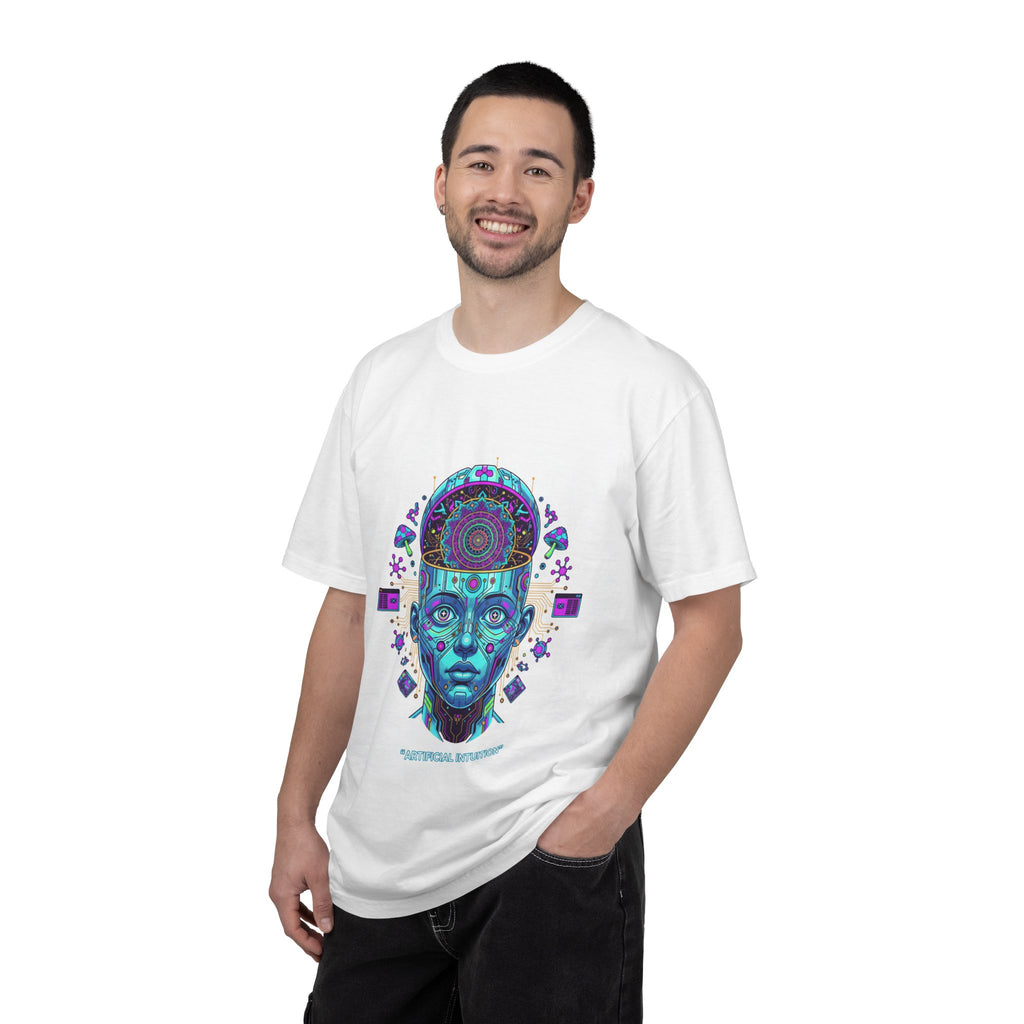 Mandala Cyberpunk Face T-shirt — "Metaphysical Metropolis" Graphic Tee