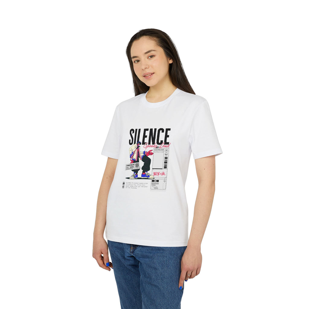 Silence Graphic T-Shirt — Retro Collage Streetwear Tee